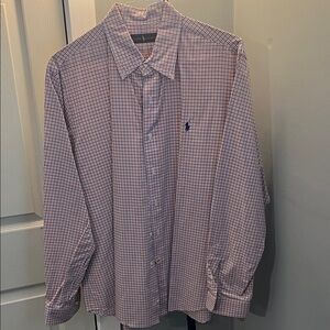 Polo by Ralph Lauren Men's Plaid Shirt - Orange and Blue